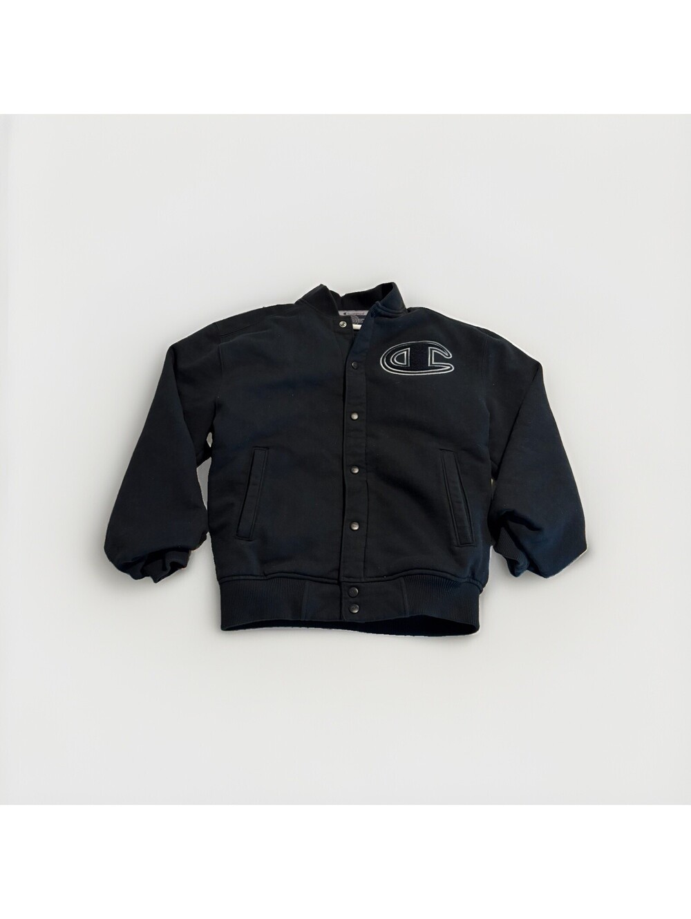 Champion Men’s Varsity Letterman Jacket Blk. Medium Champion Embroidery On Back